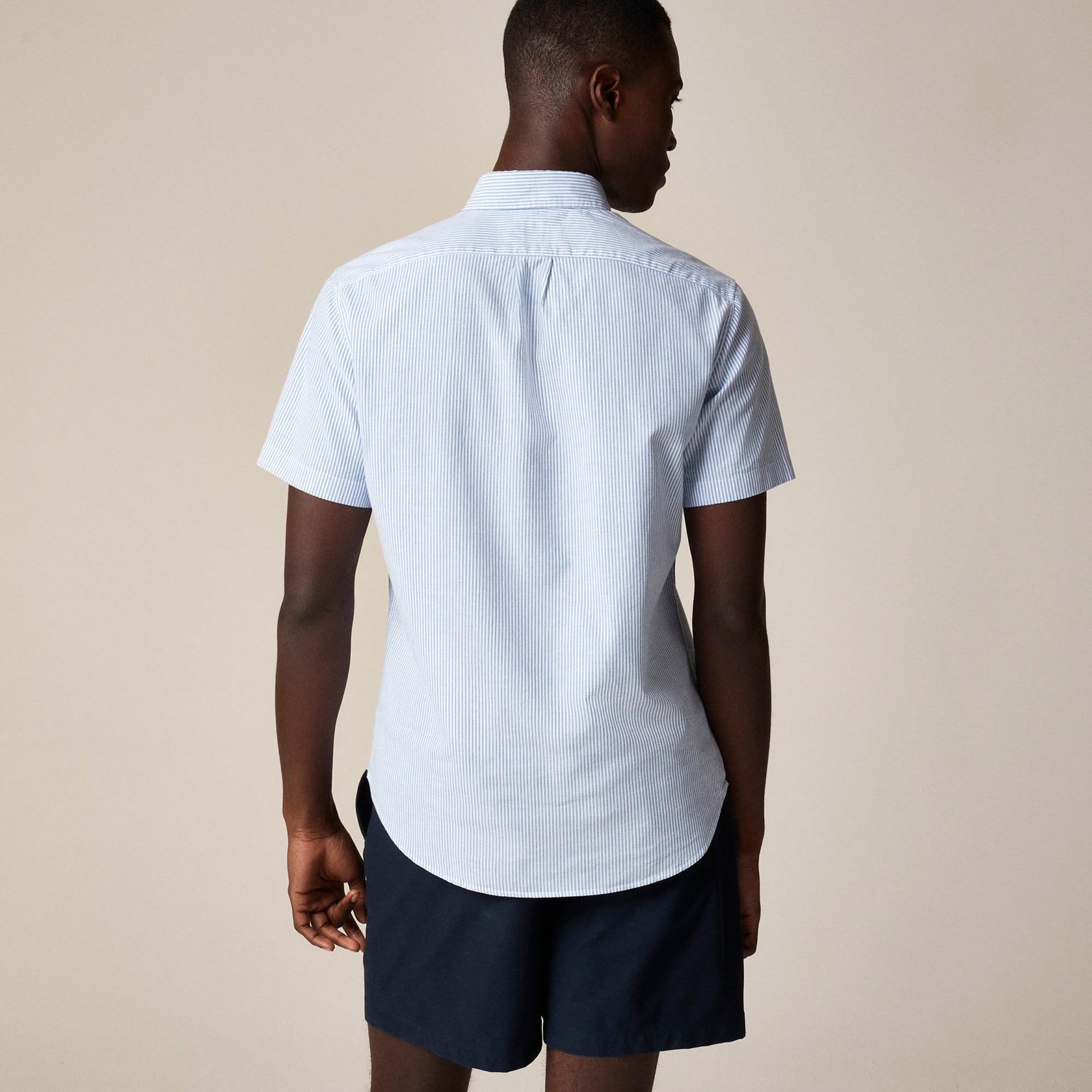 Short-sleeve Broken-in organic cotton oxford shirt Product Image
