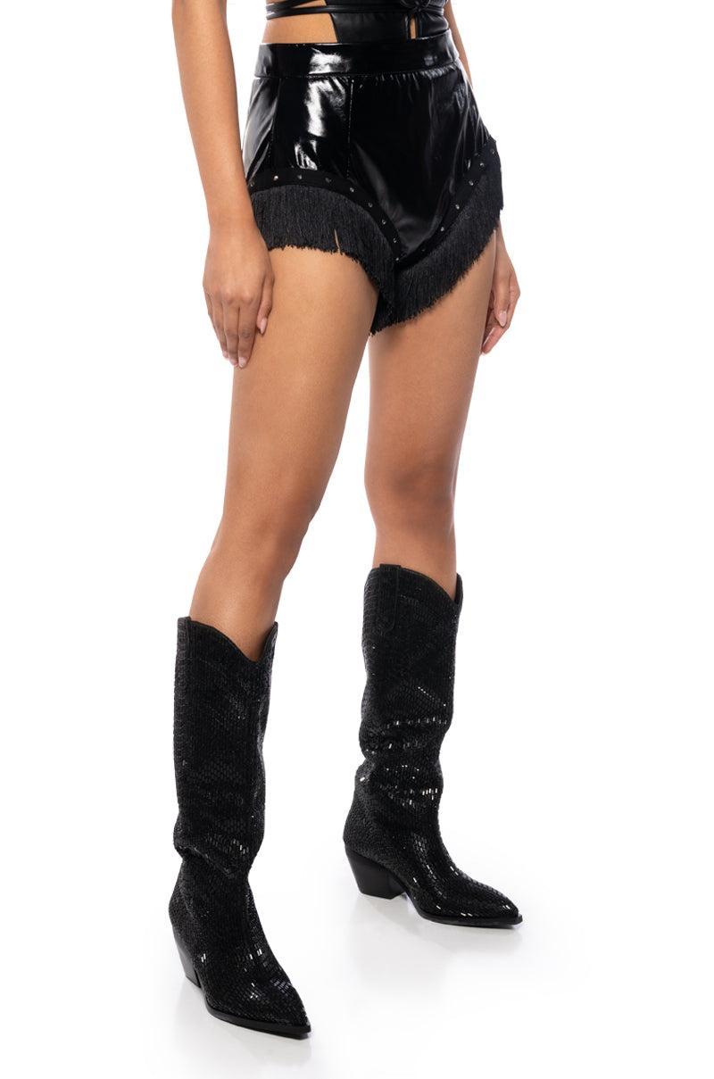 GIDDY UP PU SHORT Product Image