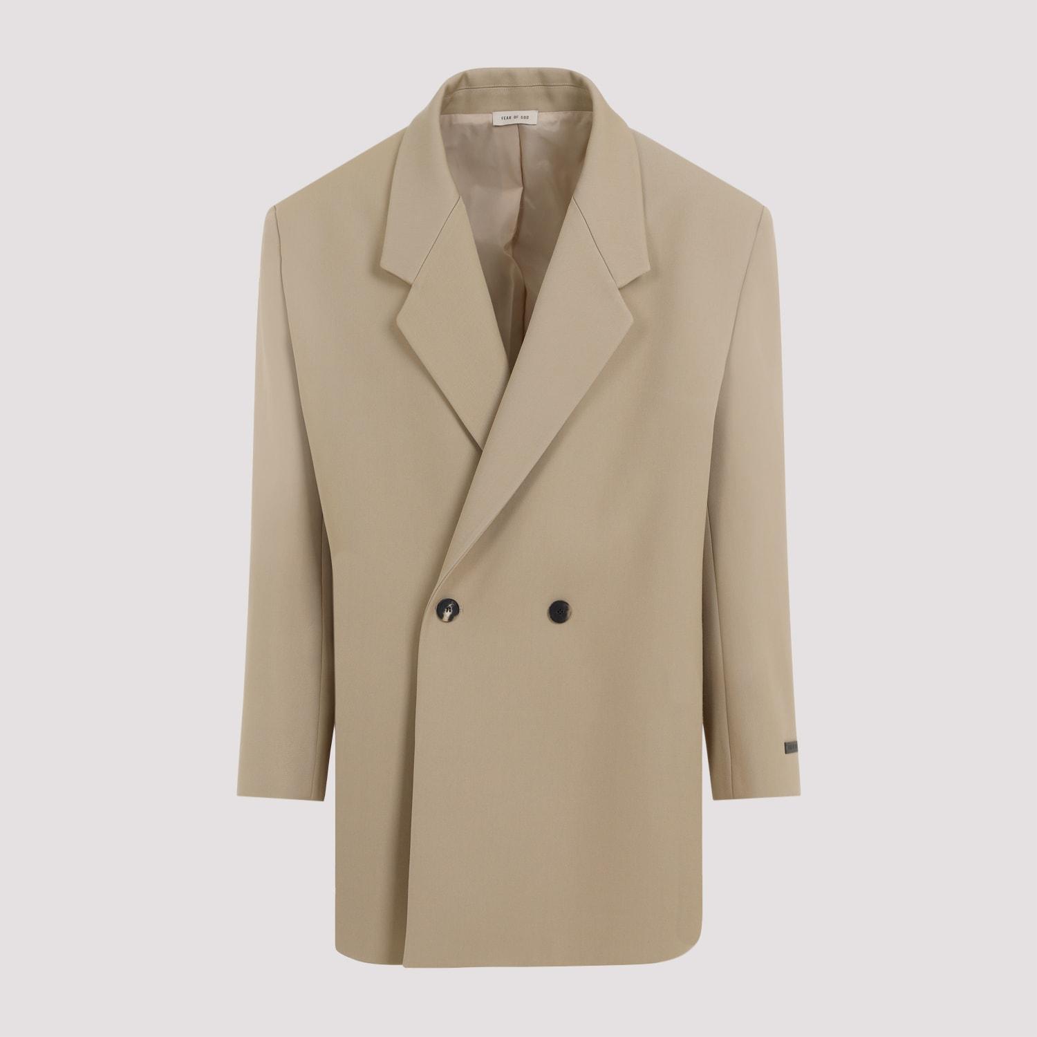 FEAR OF GOD California Wool-blend Double-breasted Blazer In Brown Product Image