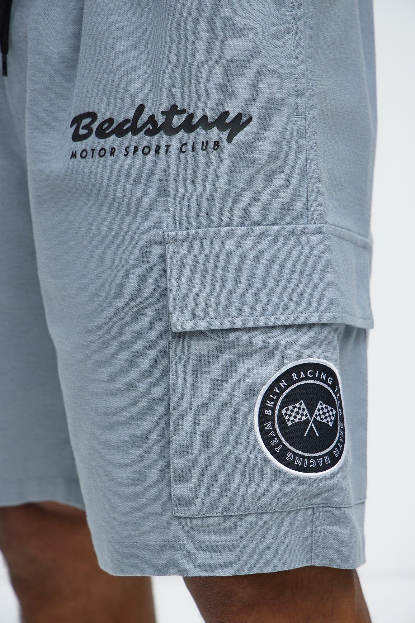 Bedstuy Patch Relaxed Shorts - Light Blue Product Image
