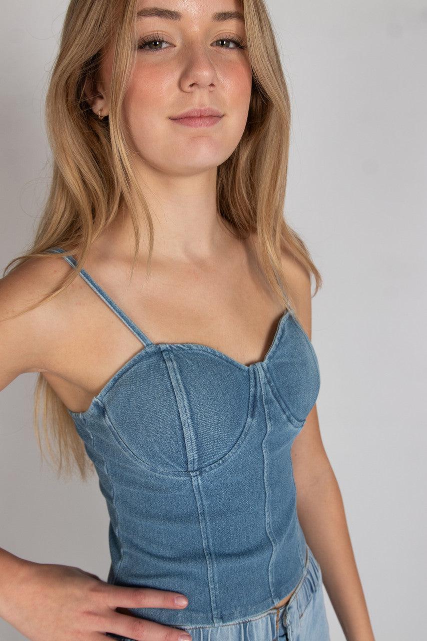 Denim Bustier Top Product Image