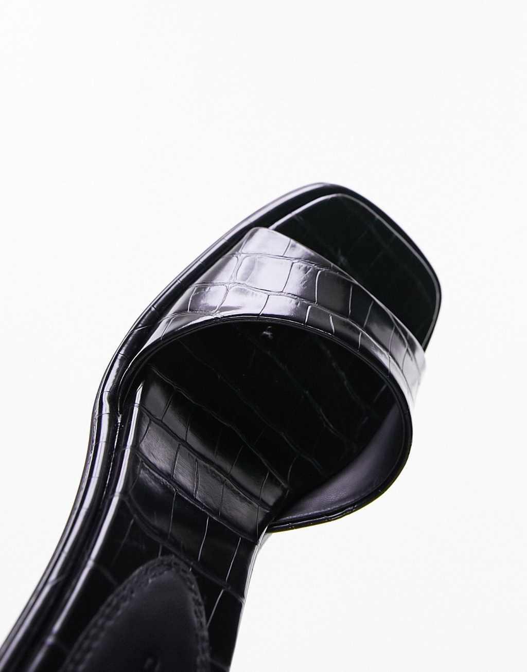 Topshop Isaac angular mid heel mules Product Image