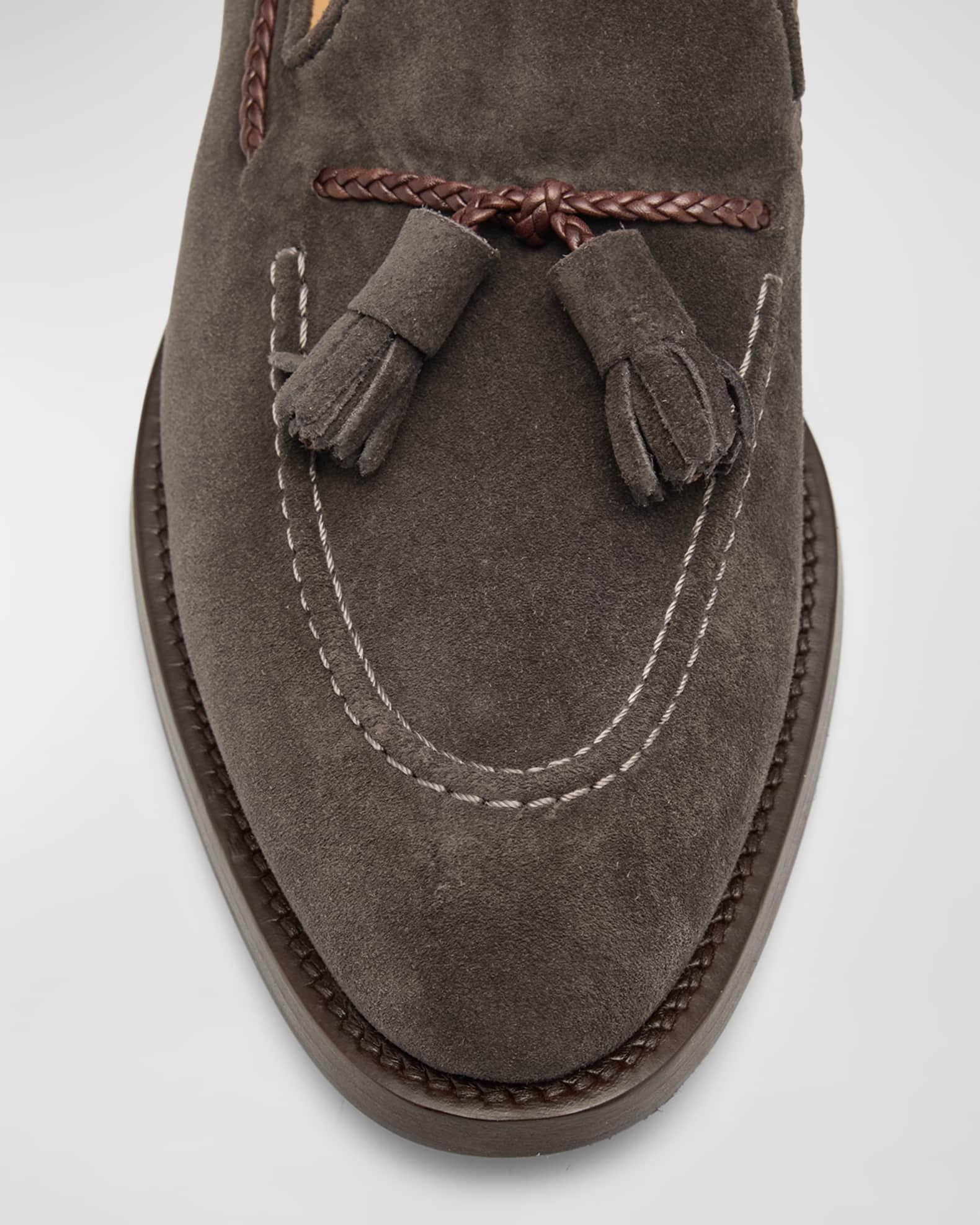 Men's Suede Tassel Loafers Product Image