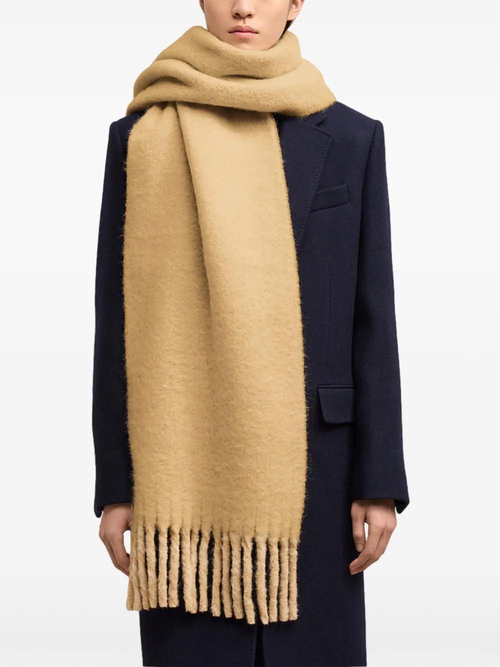 fringed wool blend scarf Product Image