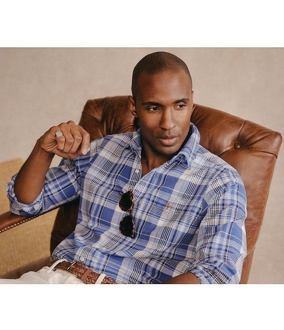 Polo Ralph Lauren Classic Fit Plaid Oxford Long Sleeve Woven Shirt Product Image