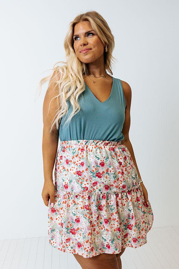 Sun And Shade Shift Top In Teal Curves Product Image