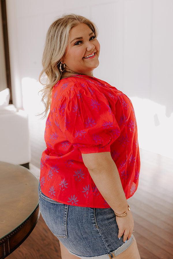 Sweetheart Moment Floral Top Curves Product Image