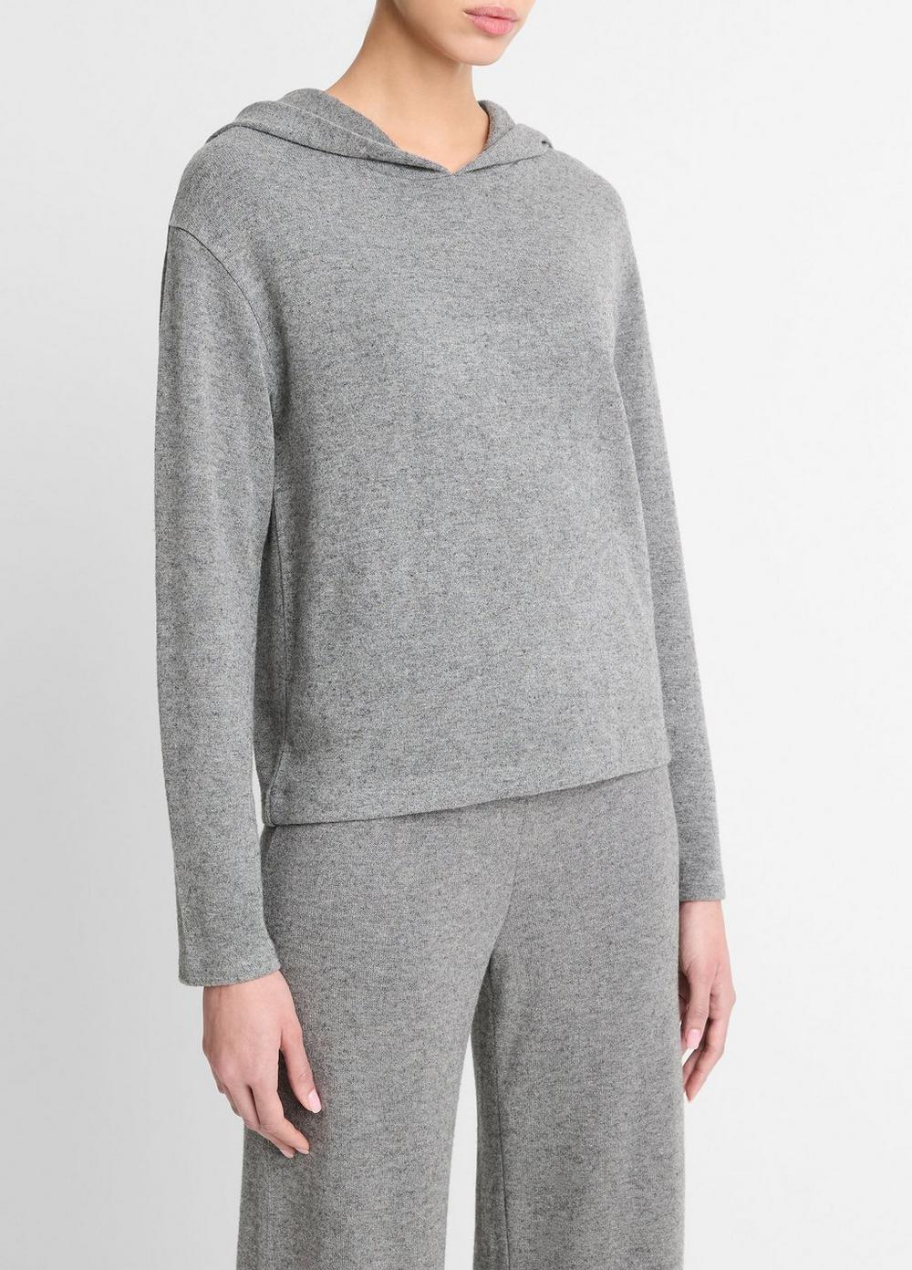 Womens Cozy Long-Sleeve Hoodie, Dark Heather Grey, Size L Vince Product Image