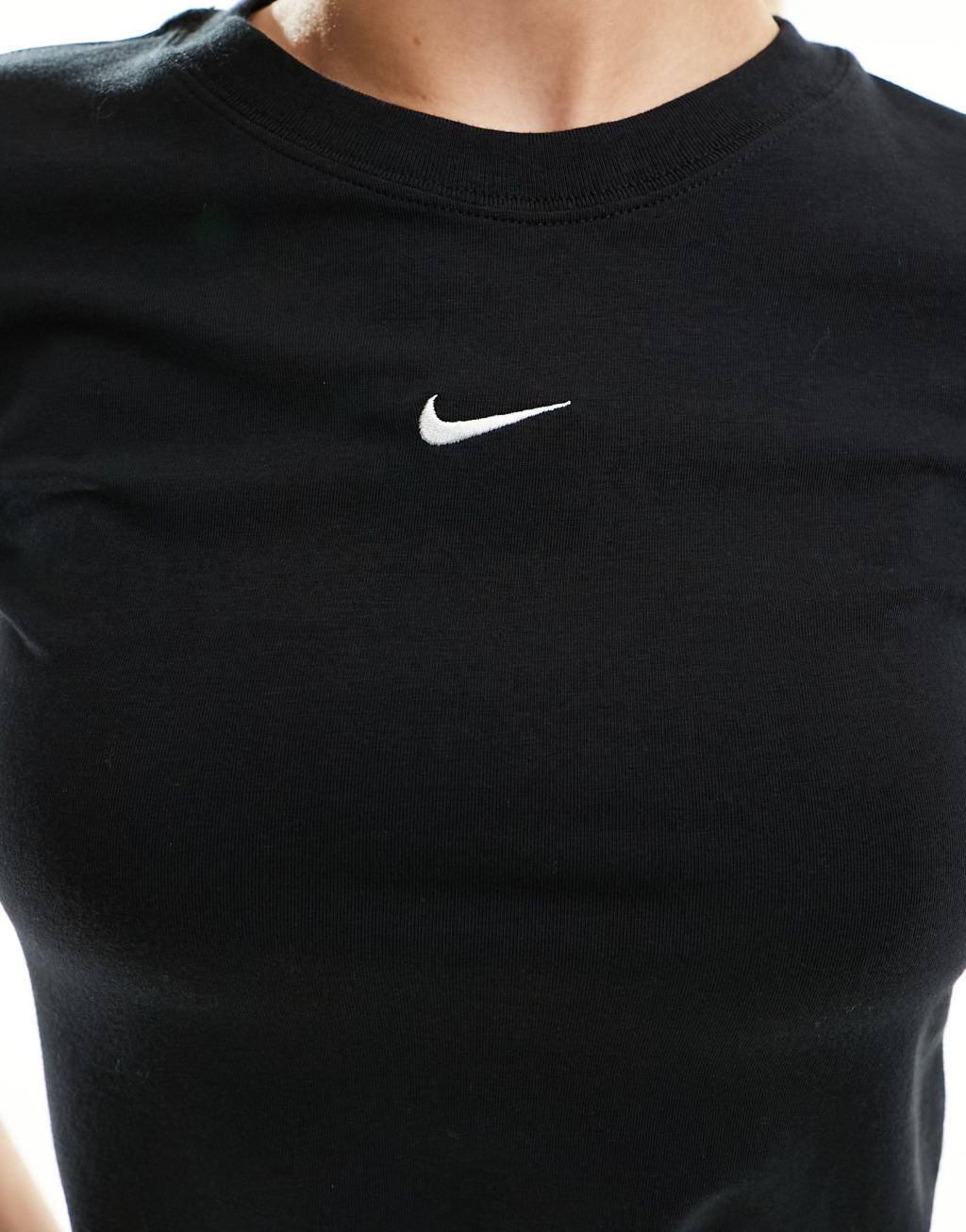 Nike Chill cropped T-shirt in black  Product Image