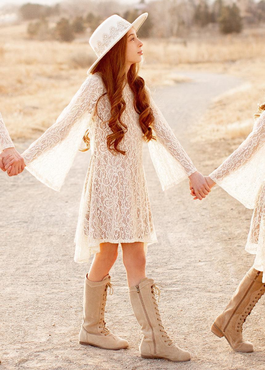 Gael Dress in Cream Girls Product Image