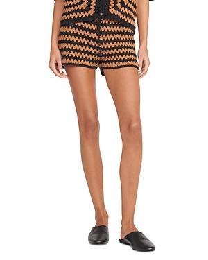 Staud Samara Cotton Crochet Shorts Product Image