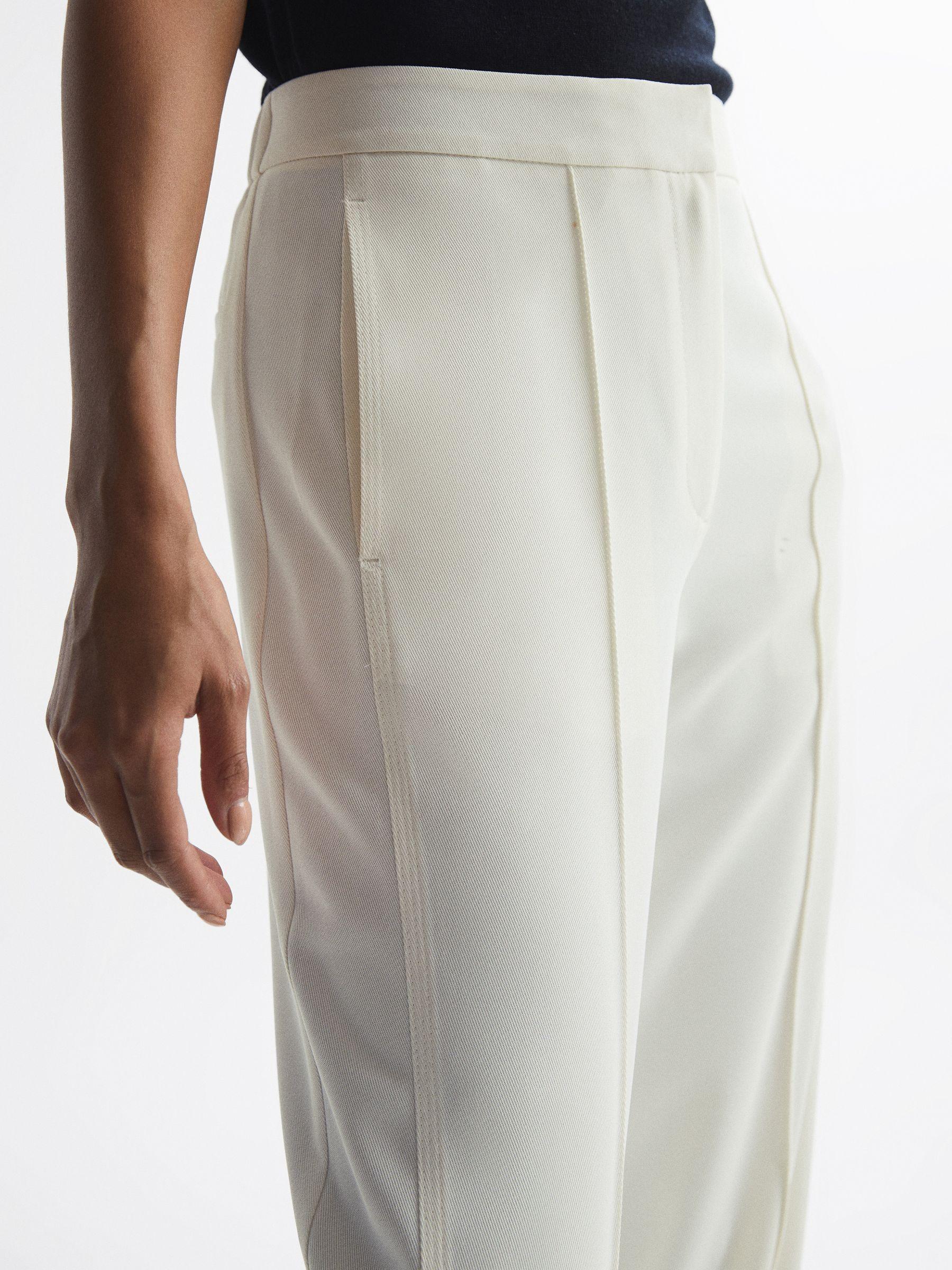 Petite Linen Belted Sleeveless Midi Dress in Neutral Product Image