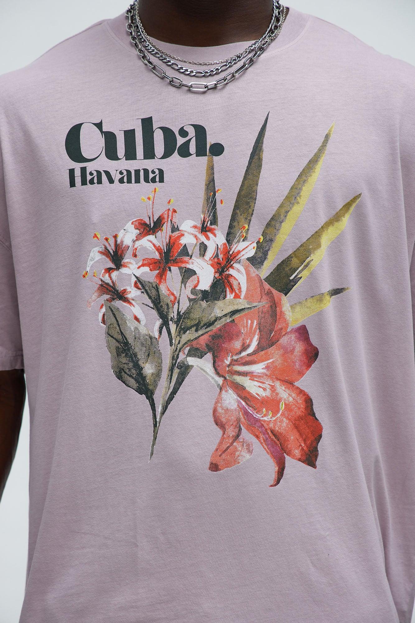 Cuba Havana Oversized Short Sleeve Tee - Purple Product Image