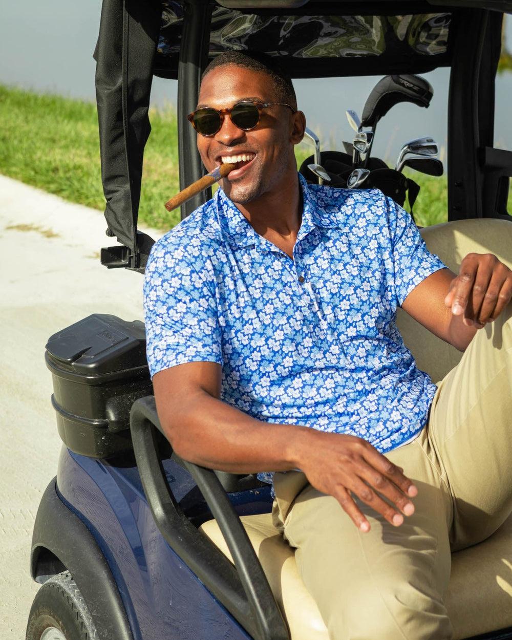 The Azaleas - Blue - Golf Shirt Product Image