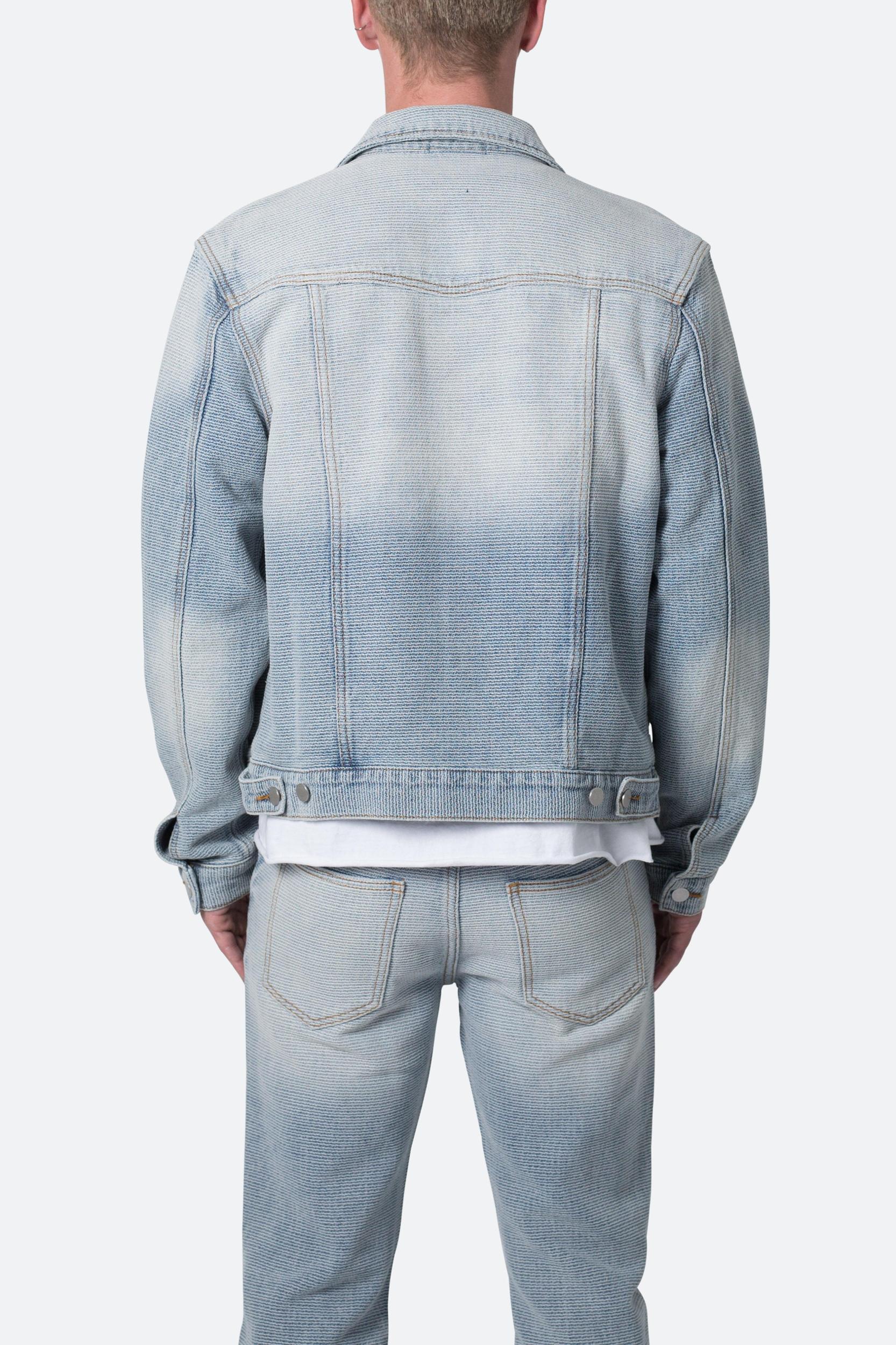Western Crosshatch Trucker Jacket - Blue Product Image