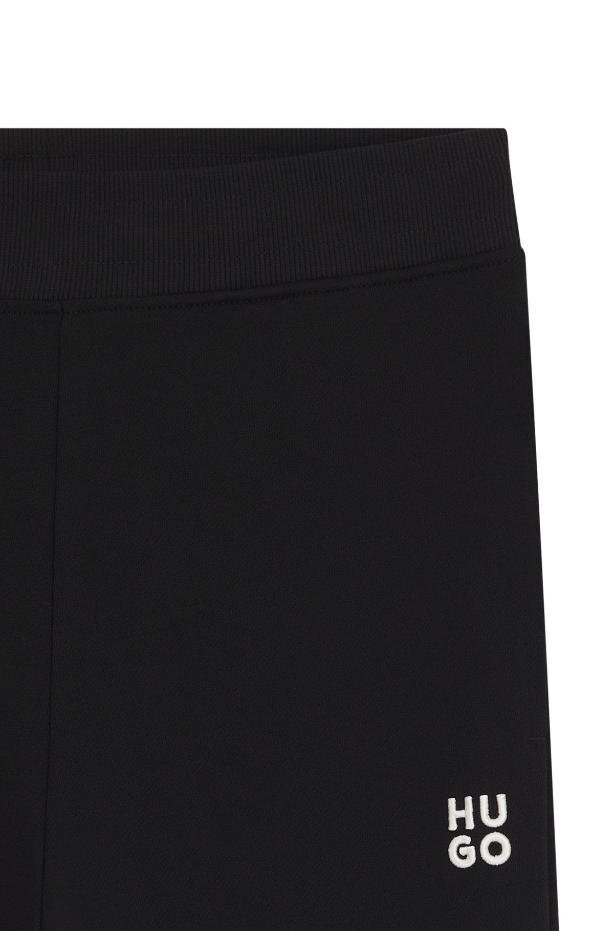 Cotton-terry tracksuit bottoms with stacked logo Product Image