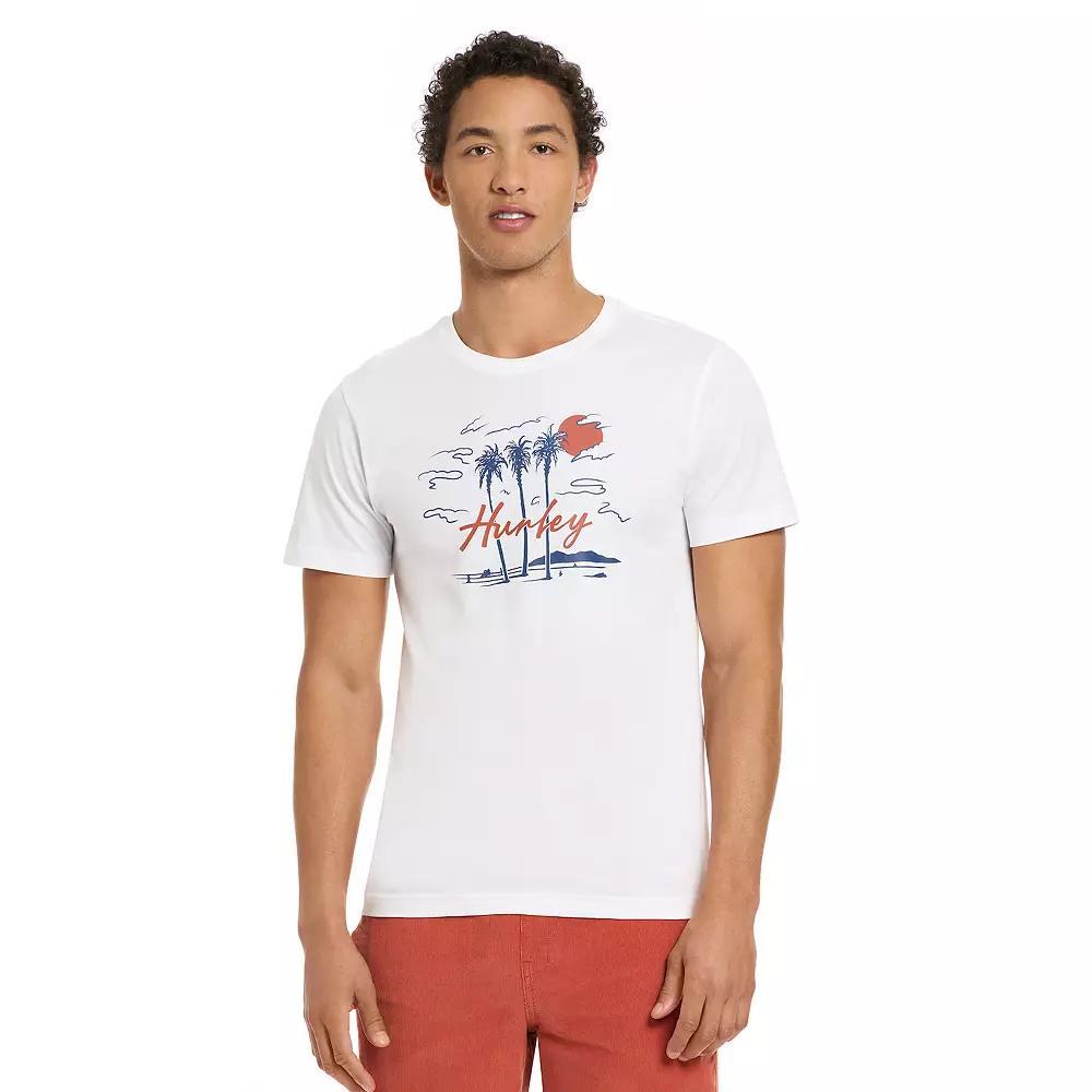 Men's Hurley Graphic Tee, Size: Large, White Palm Product Image