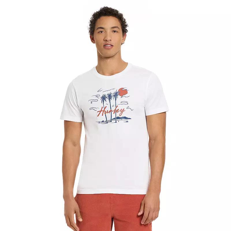 Men's Hurley Graphic Tee, Size: Large, White Palm Product Image