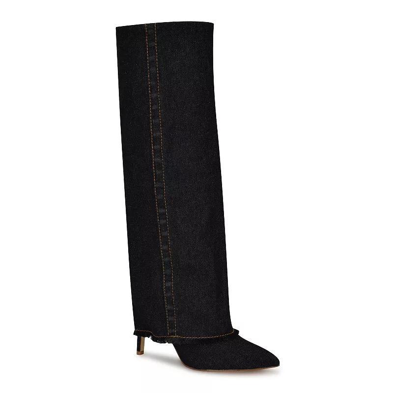 Nine West Danee Women's Suede Knee-High Boots, Size: 9.5, Black Suede Product Image