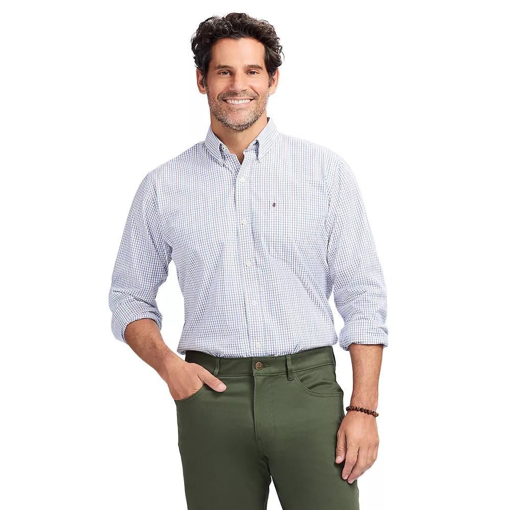 Men's IZOD Performance Comfort Long Sleeve Button Down Shirt, Size: Large, Sunset Purple Product Image