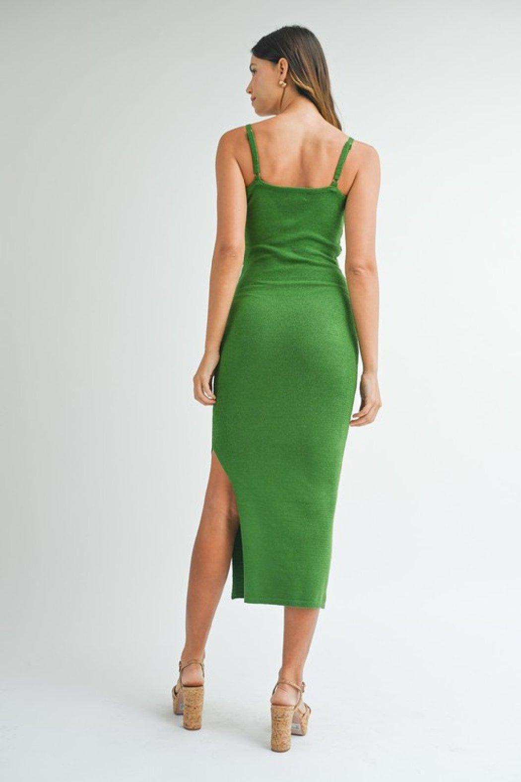 Green Cutout Midi Dress Product Image