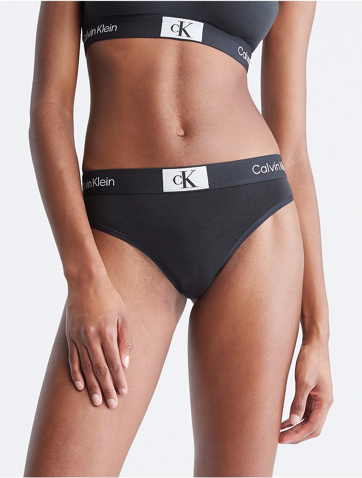 Calvin Klein Women's Calvin Klein 1996 Cotton Stretch Modern Thong - Grey - XL Product Image