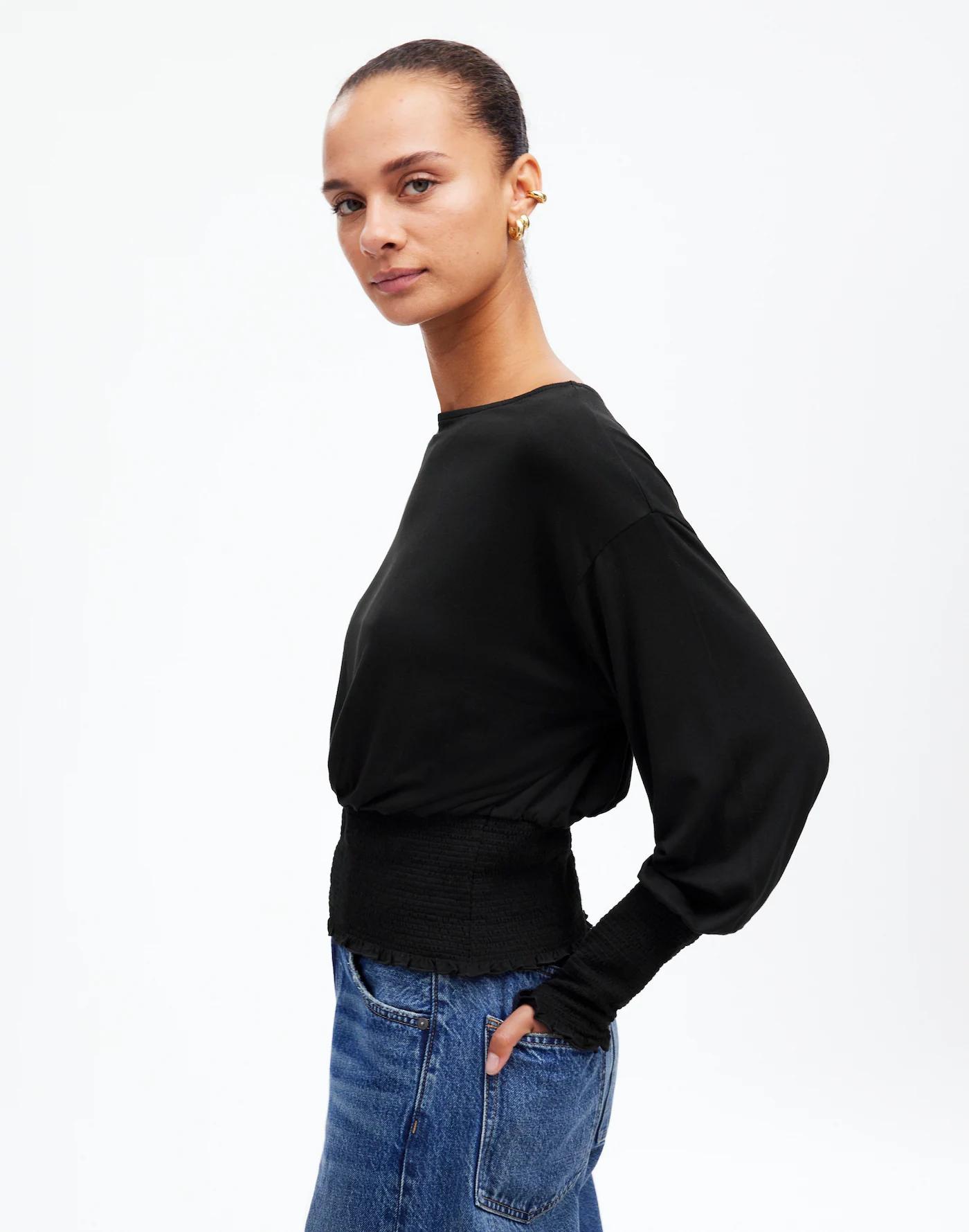 Cinched Long-Sleeve Top Product Image