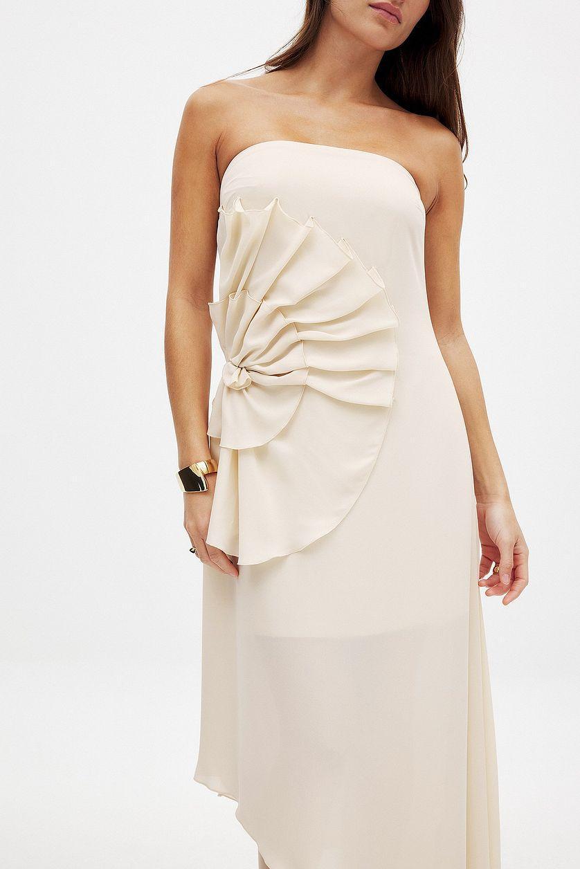 Flower Detail Chiffon Midi Dress Product Image
