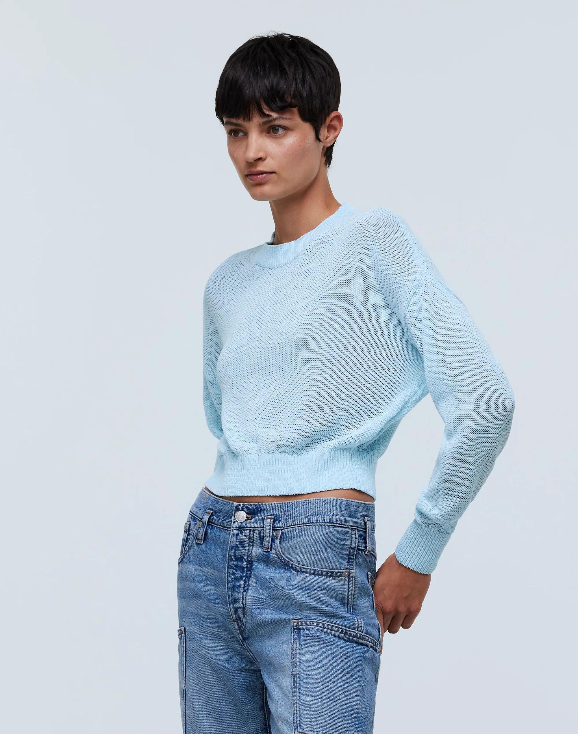 Loose-Knit Crewneck Sweater Product Image