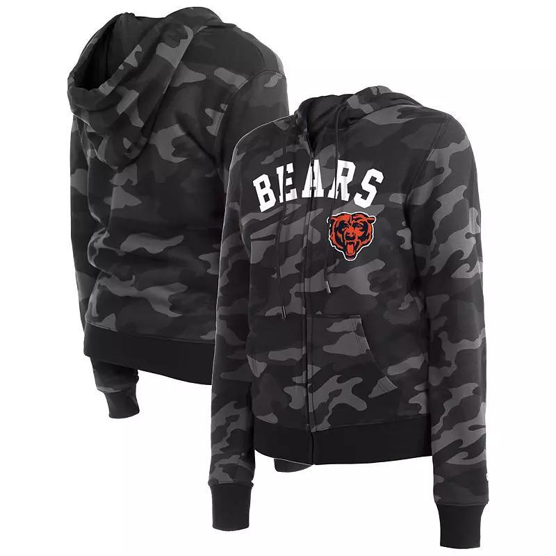 Women's New Era  Black Denver Broncos Camo Full-Zip Hoodie, Size: XS Product Image