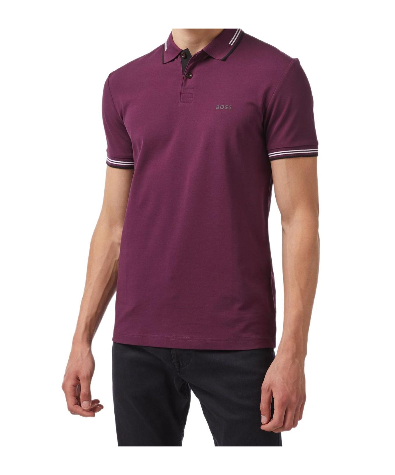 HUGO BOSS Short-sleeved Polo Shirt In Red Product Image