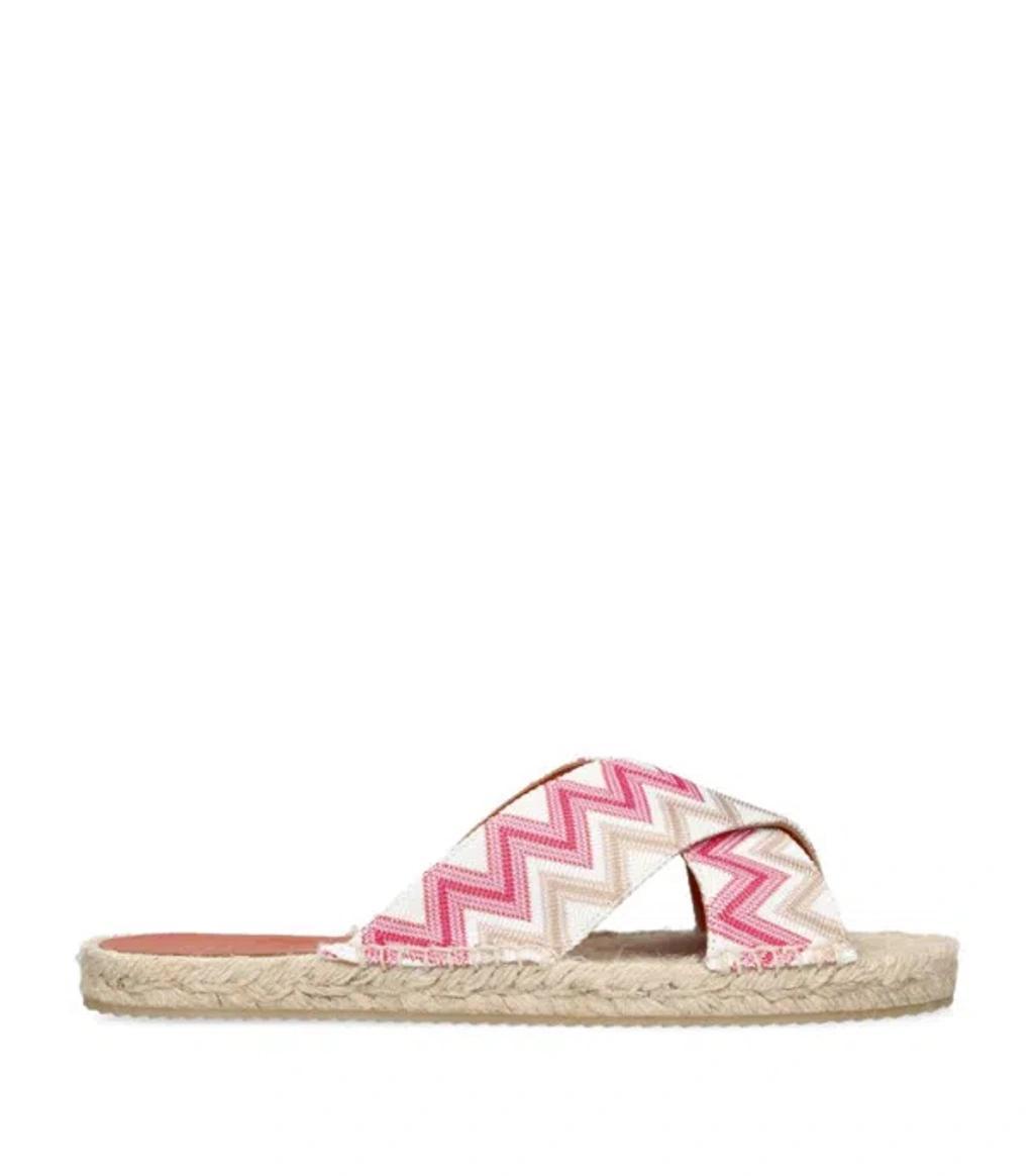 MISSONI Zigzag Open Espadrilles In Pink Product Image