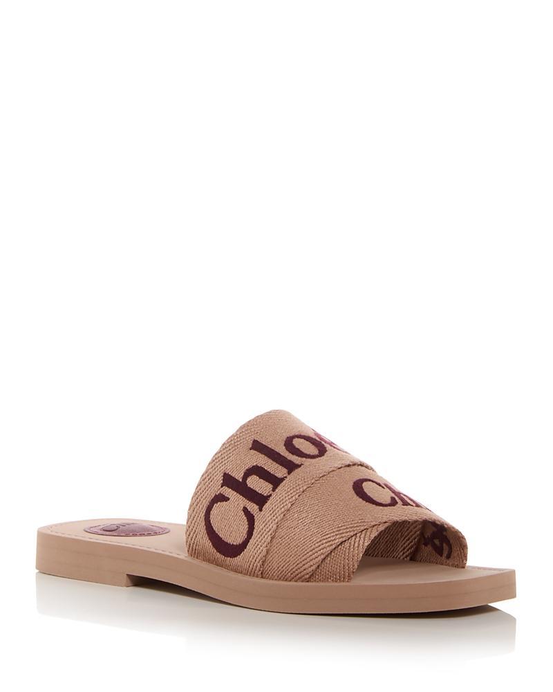 Chloe Womens Woody Logo Slide Sandals Product Image