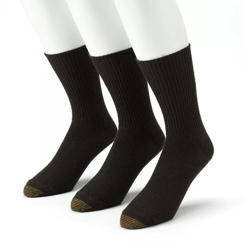 Men's GOLDTOE® 3-Pack Fluffies Crew Socks, Size: 6-12, Blue Product Image