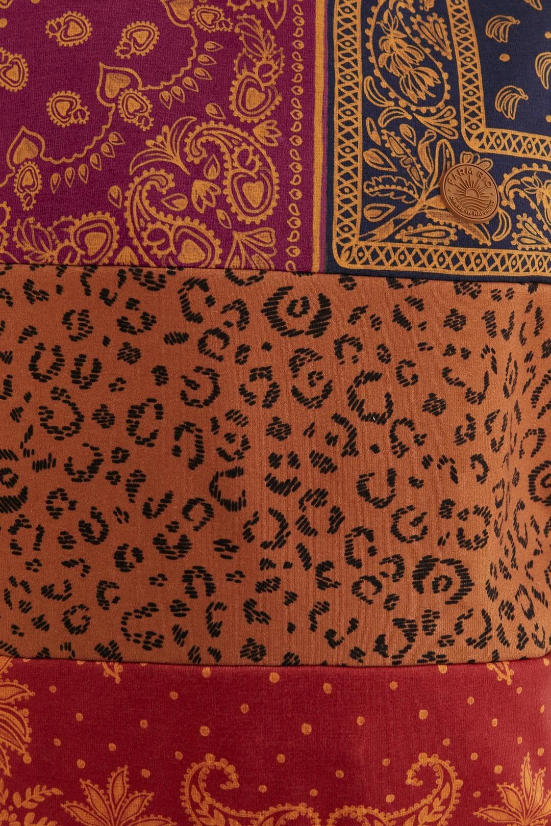 Bandana Dream Mixed Leopard Texture Sweatshirt Product Image
