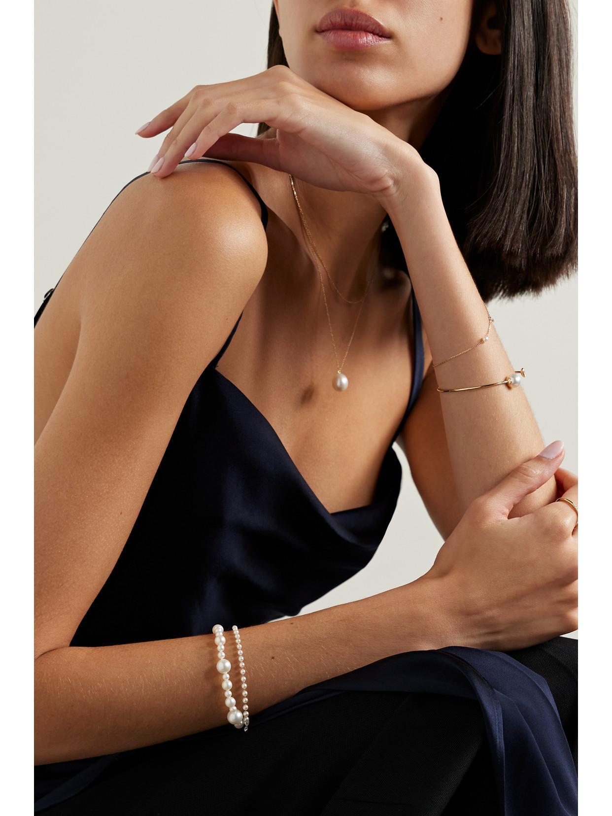 MIZUKI 14-karat Gold Pearl Bracelet Product Image
