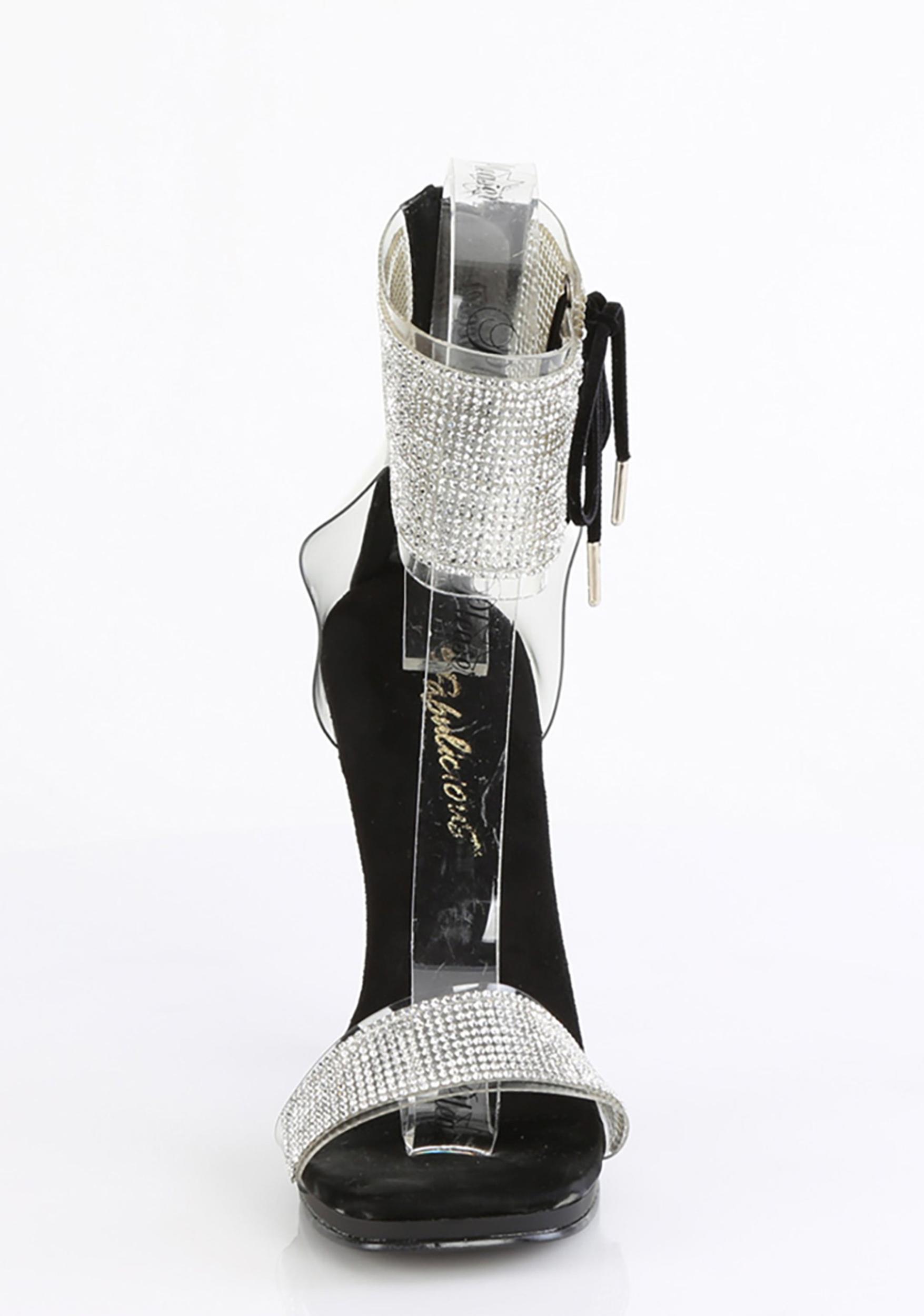 Fabulicious Chic-47 Rhinestone Heels - Black Product Image