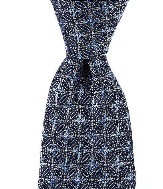 Cremieux Large Medallion 3 1/4#double; Woven Silk Tie Product Image