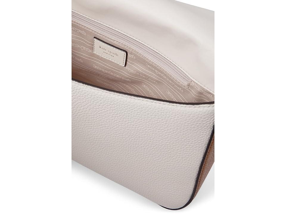 kate spade new york Hudson Color Blocked Pebbled Leather Flap Shoulder Bag Product Image