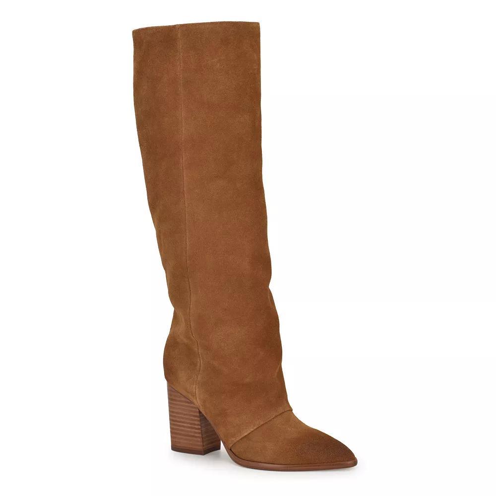 Nine West Chicke Women's Block Heel High Shaft Dress Boots, Size: 8, Red Suede Product Image