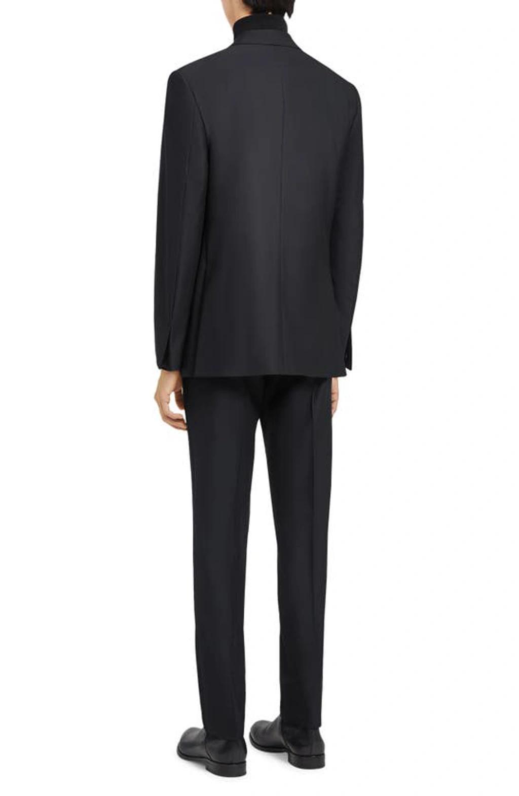 ZEGNA Silk-wool Trofeo 600 Evening 2-piece Suit In Black Product Image