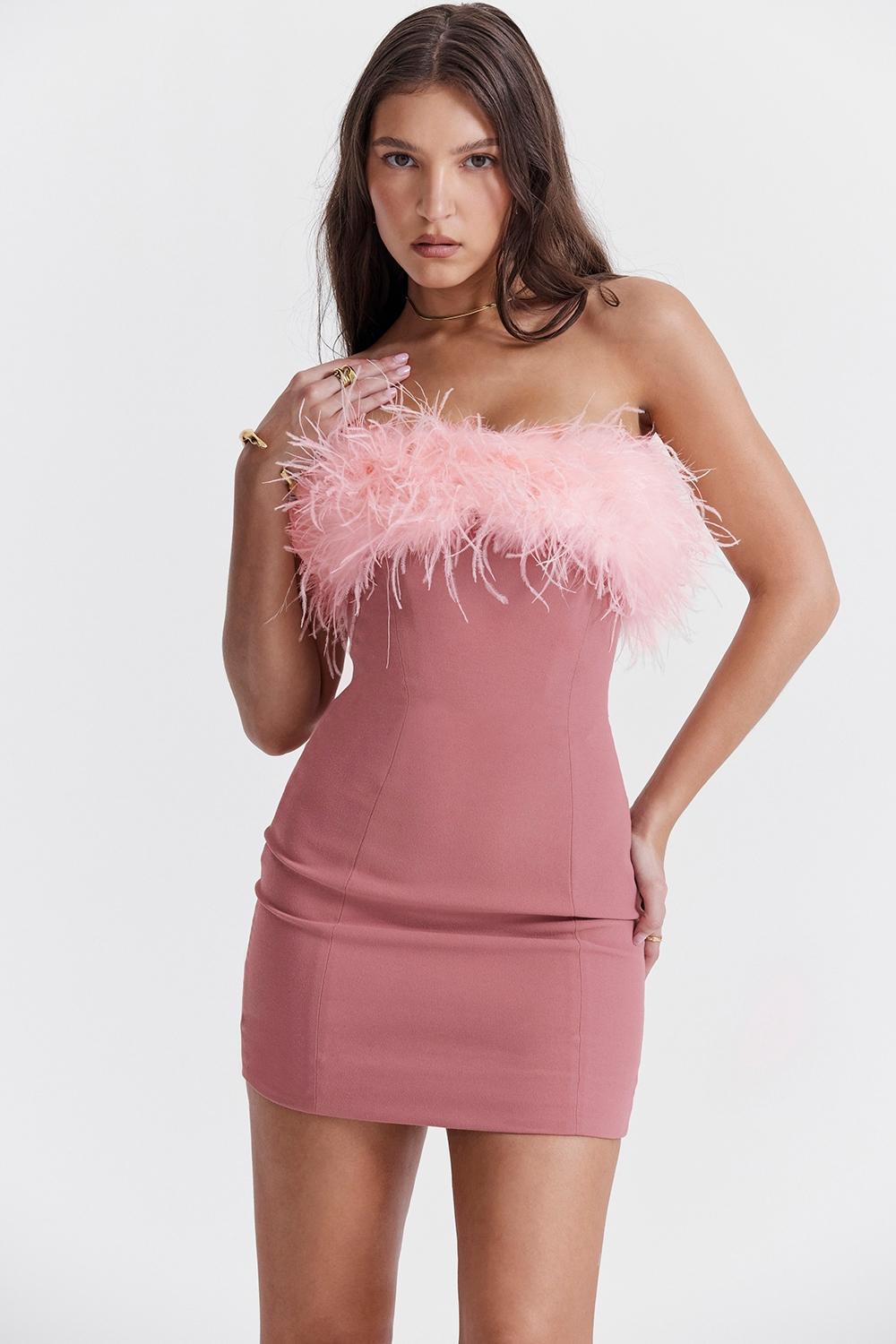 Alexa  warm pink mini dress Product Image