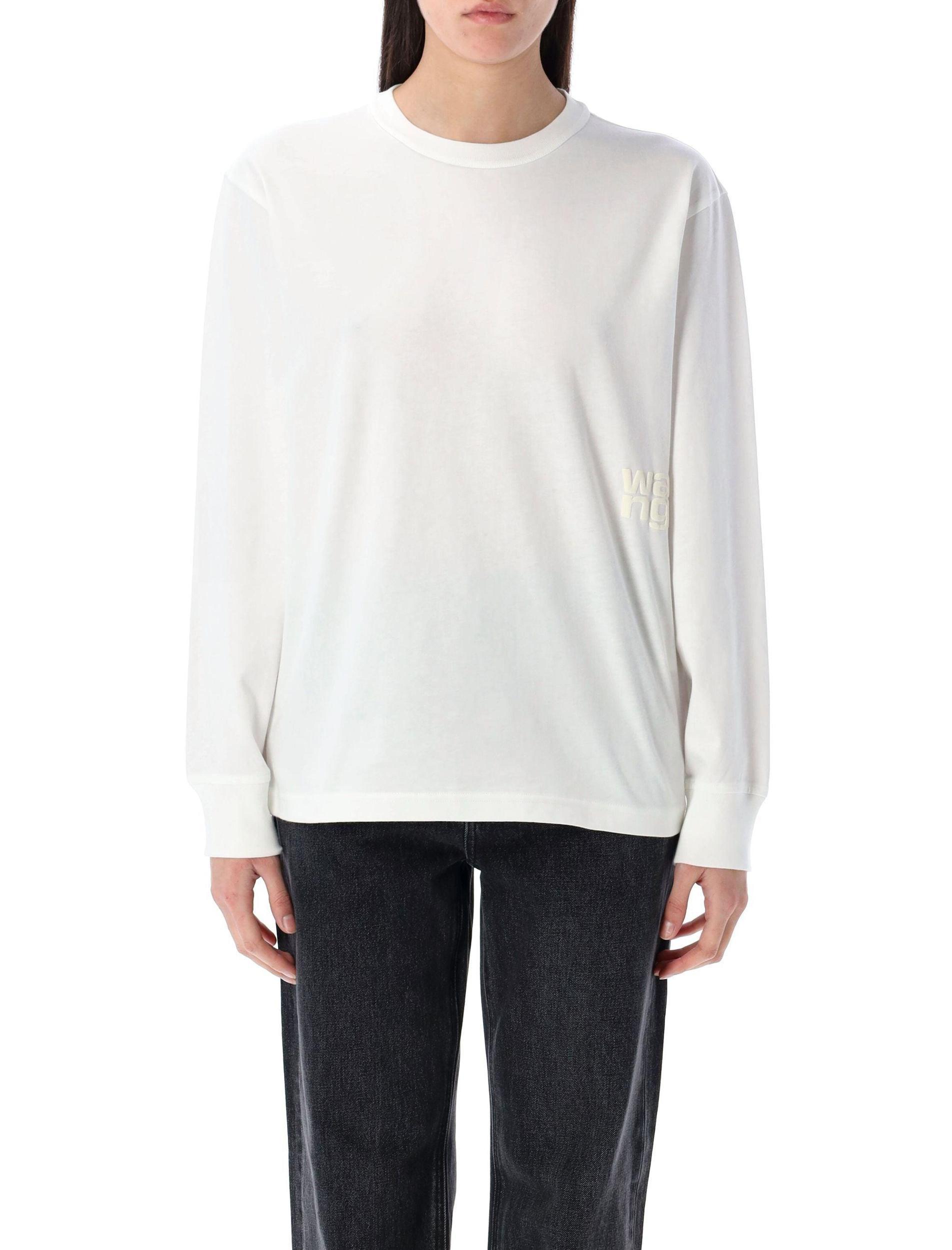 ALEXANDER WANG T T By Alexander Wang Essential Puff Logo T-shirt In White Product Image