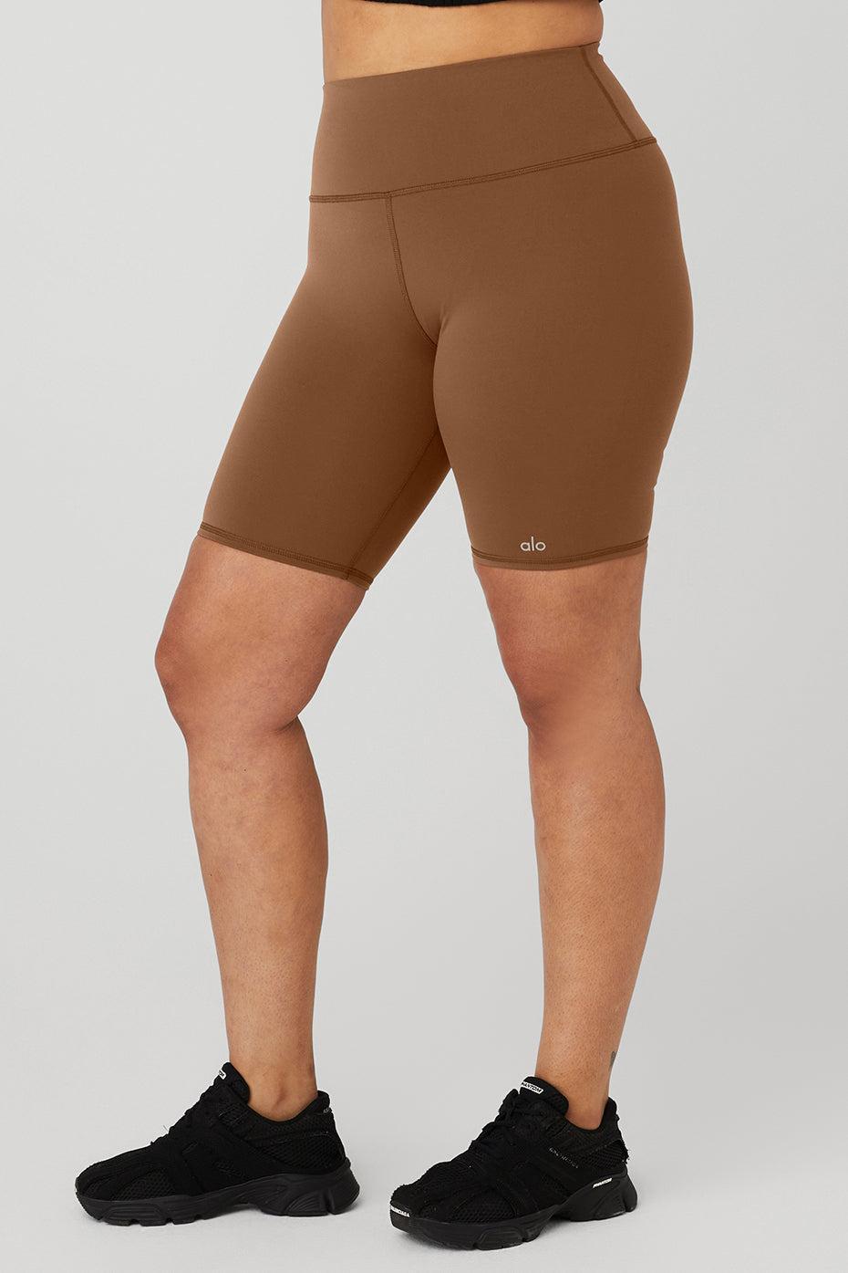 7" High-Waist Biker Short - Cinnamon Brown Product Image