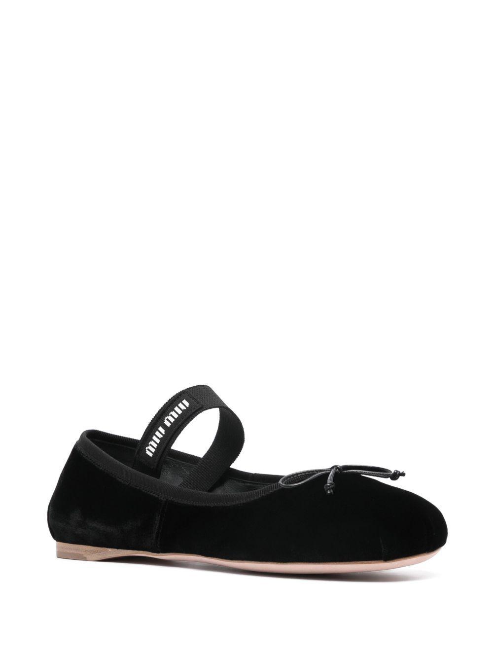 logo-strap ballerina shoes Product Image