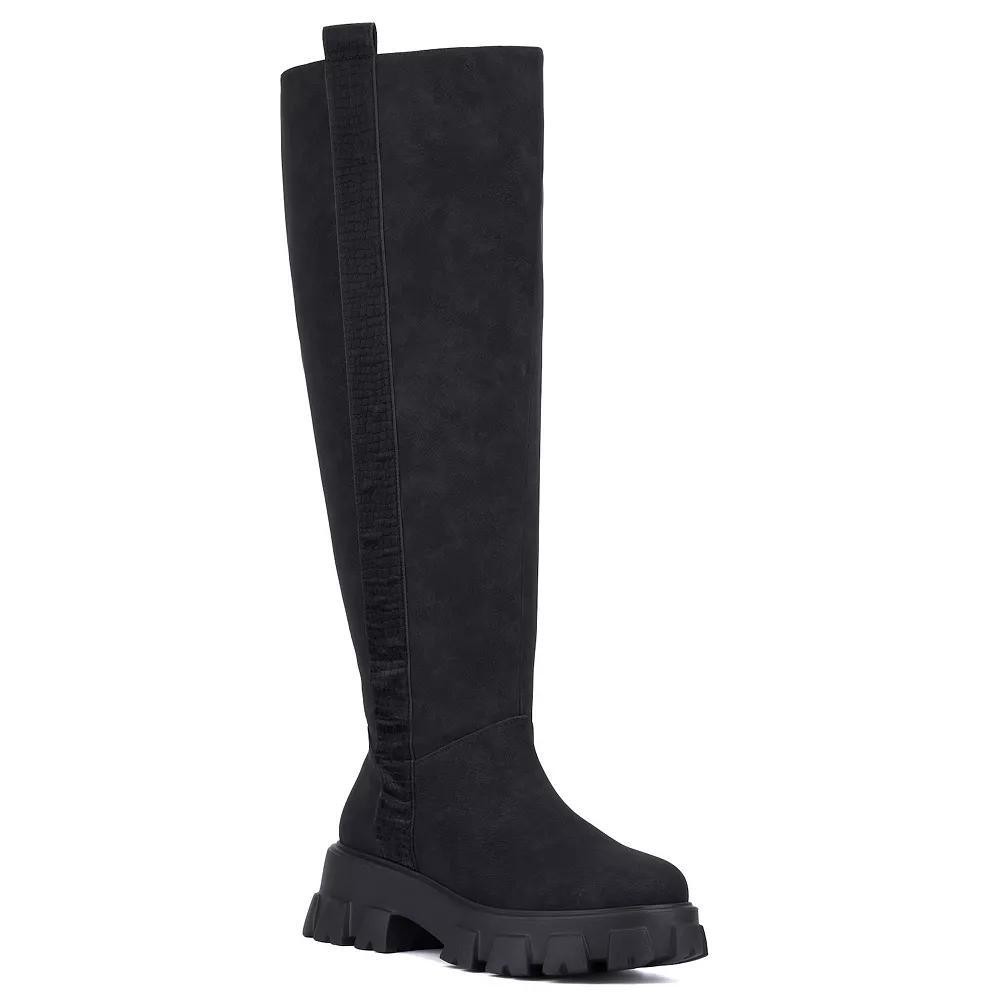 Fashion to Figure Jaime Women's Wide Width Knee-High Boots, Size: 8 Wide, Black Product Image