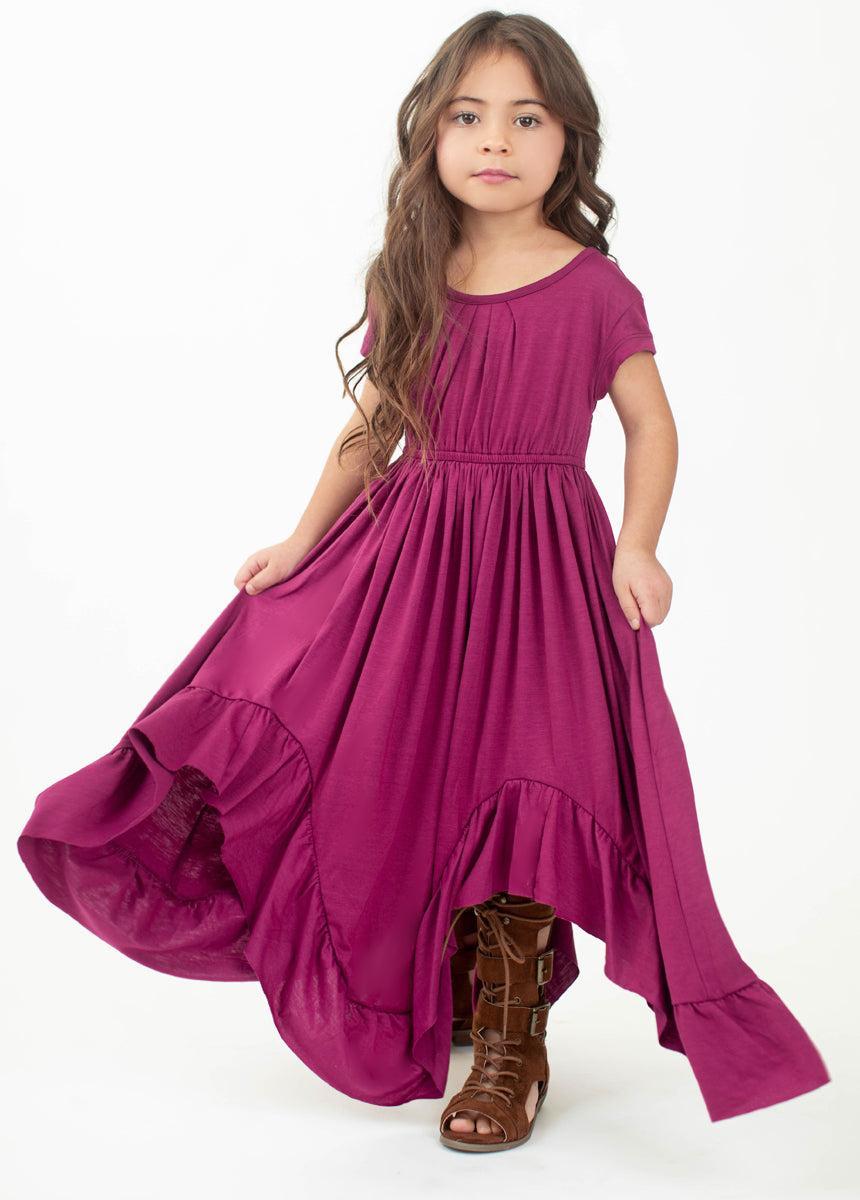Braelyn Dress in Berry Girls Product Image