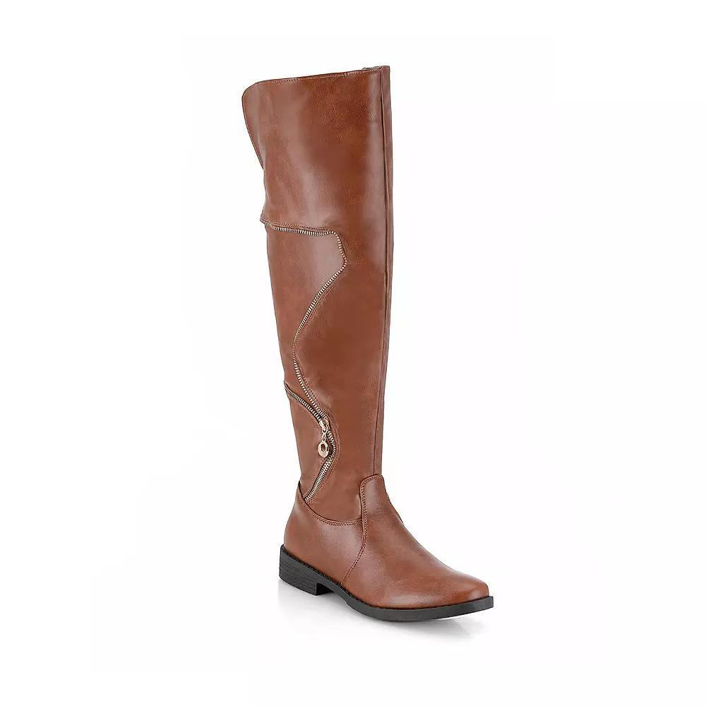 Henry Ferrera Charm-506 Women's Knee-High Boots, Size: 11, Brown Product Image