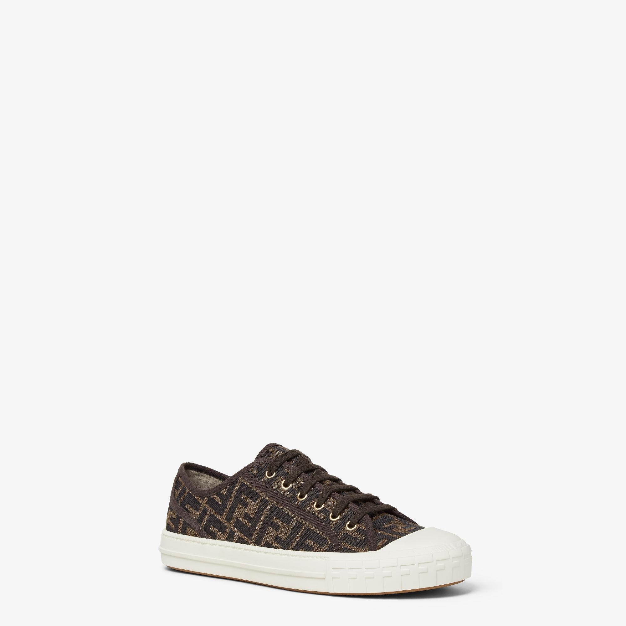 Fendi DominoFF jacquard fabric low-tops Product Image
