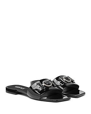 Versace Womens Medusa Medallion Flat Slide Sandals Product Image